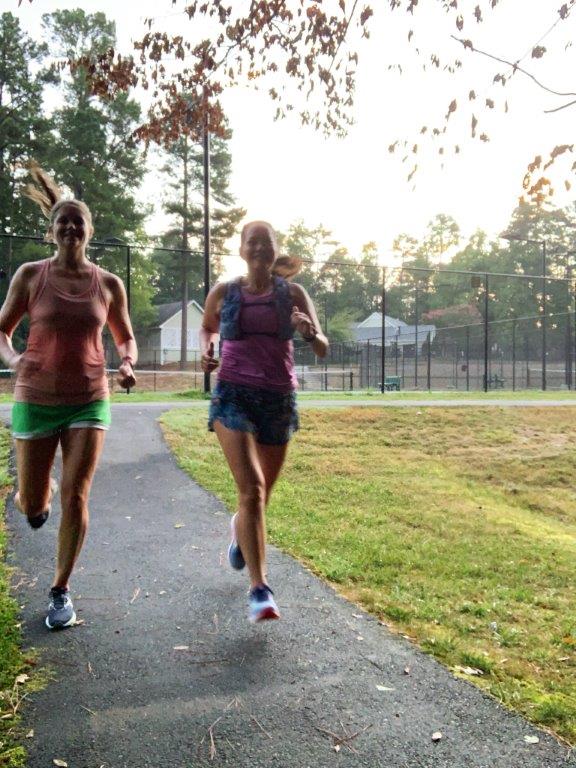 Last training run for Rock N Roll Chicago half. Running through neighborhood trail with a friend.