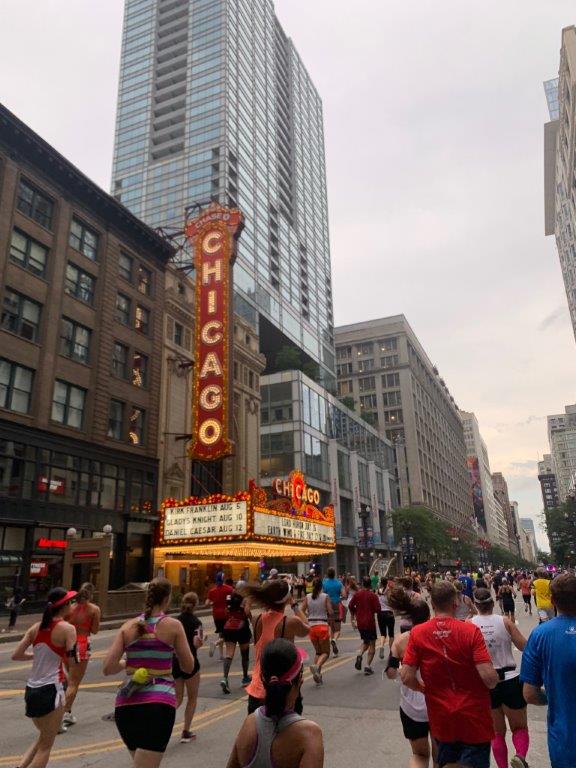 Chicago sign during the Rock N Roll half marathon.