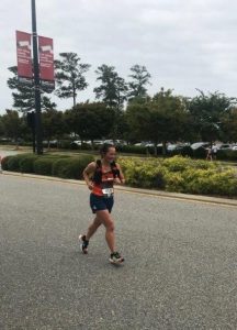 Running on the Crawlin Crab half marathon course.