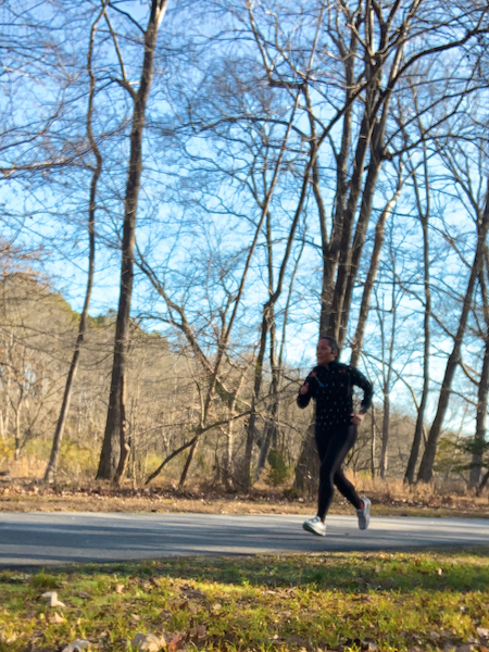 A cold winter day running on the Neuse River Greenway in Raleigh, NC.